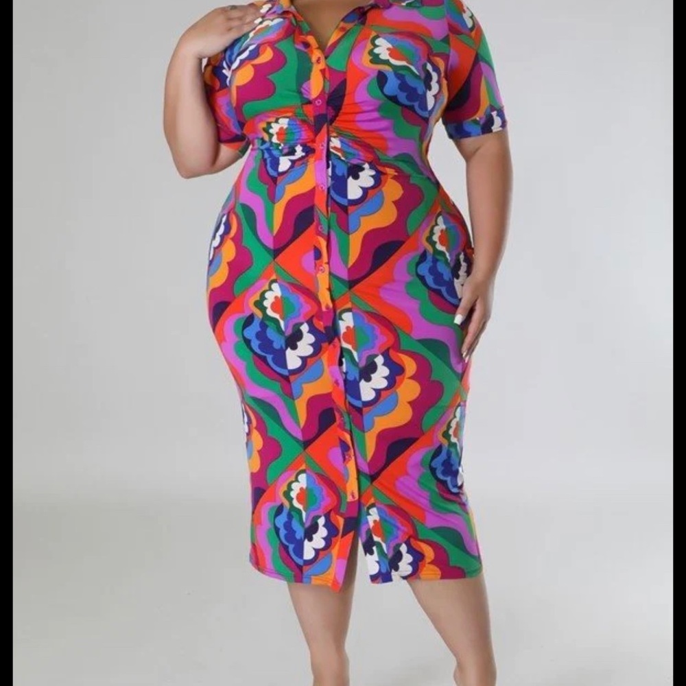 Good time usa multi color shirt dress
